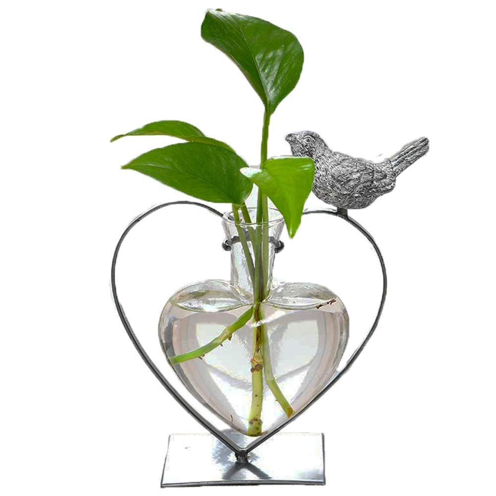 Marbrasse Glass Bird Planter Vase