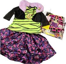 Monster High Clawdeen Wolf TOP purple SKIRT Halloween Costume GIRLS Large 12 14