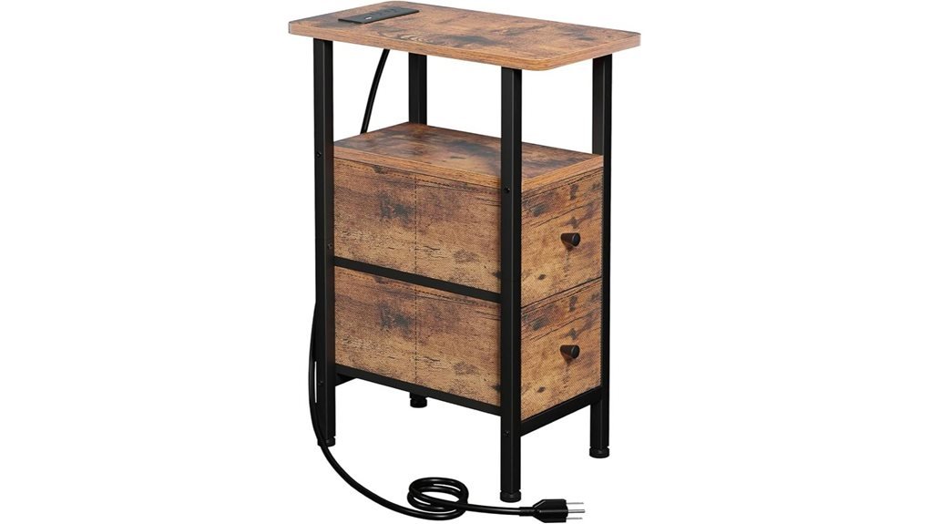 narrow end table charger