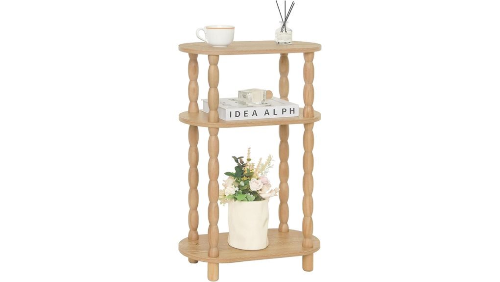 narrow three tier side table
