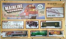 NEW Vintage Stock Life-Like MAINLINE EXPRESS Train Set HO Scale Santa Fe, Sealed