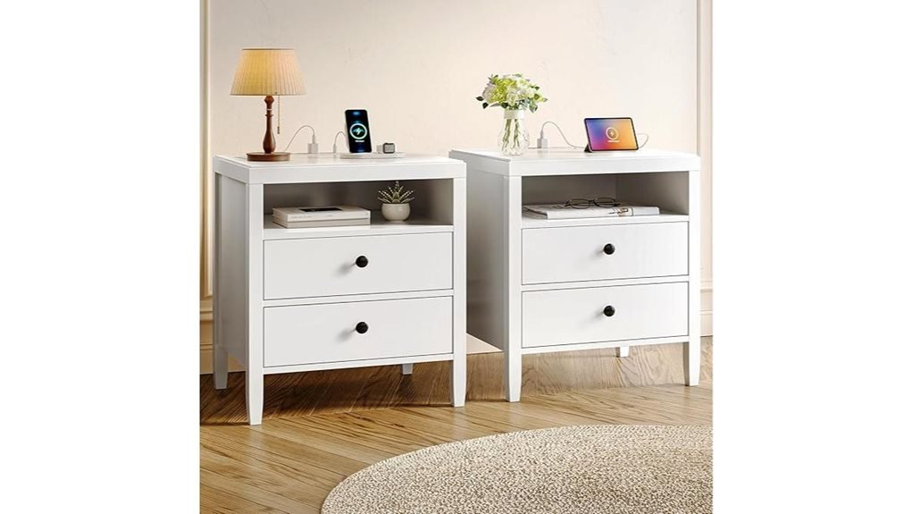 nightstand set with charger