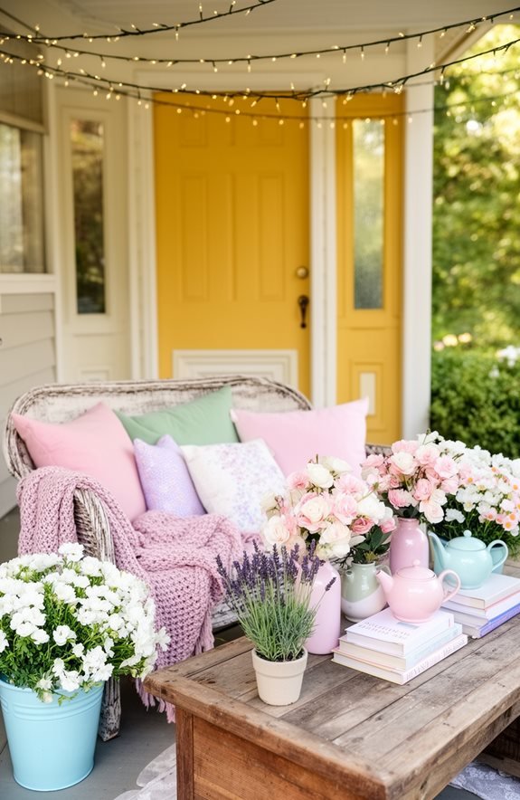 pastel colors brighten porches