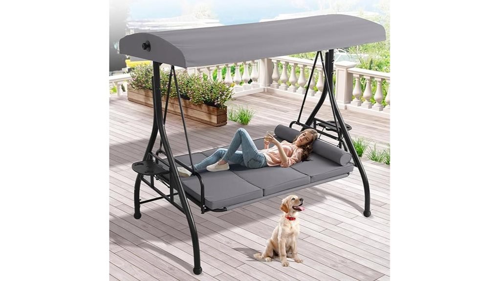 patio swing with canopy