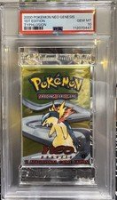 Pokemon Neo Genesis 1st Edition Booster Pack Typhlosion PSA 10 Gem Mint