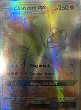 Pokemon Rainbow Rare HR Charizard-GX Sun&Moon. Good Condition