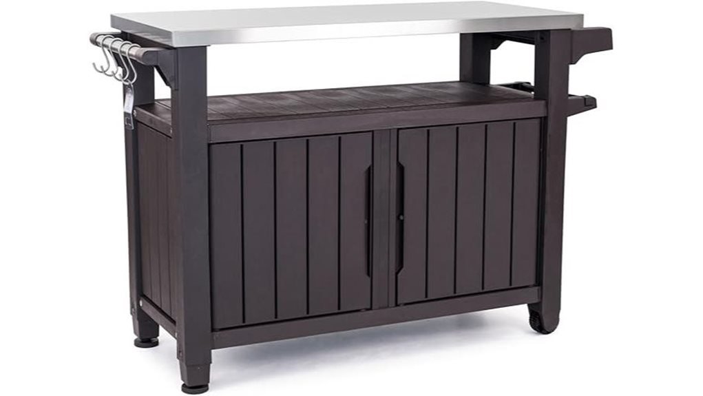 rolling outdoor table cart