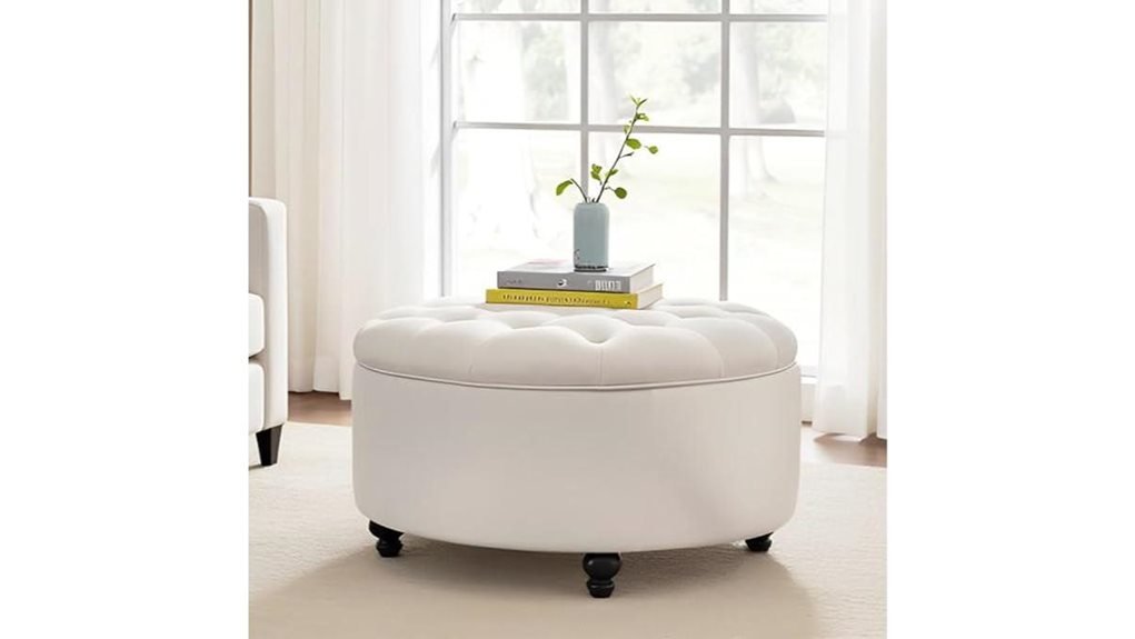 round storage ottoman top