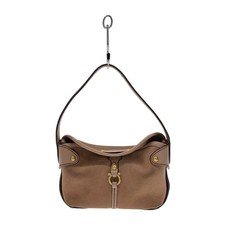 Salvatore Ferragamo Suede Beige Shoulder Bag Vintage Authentic