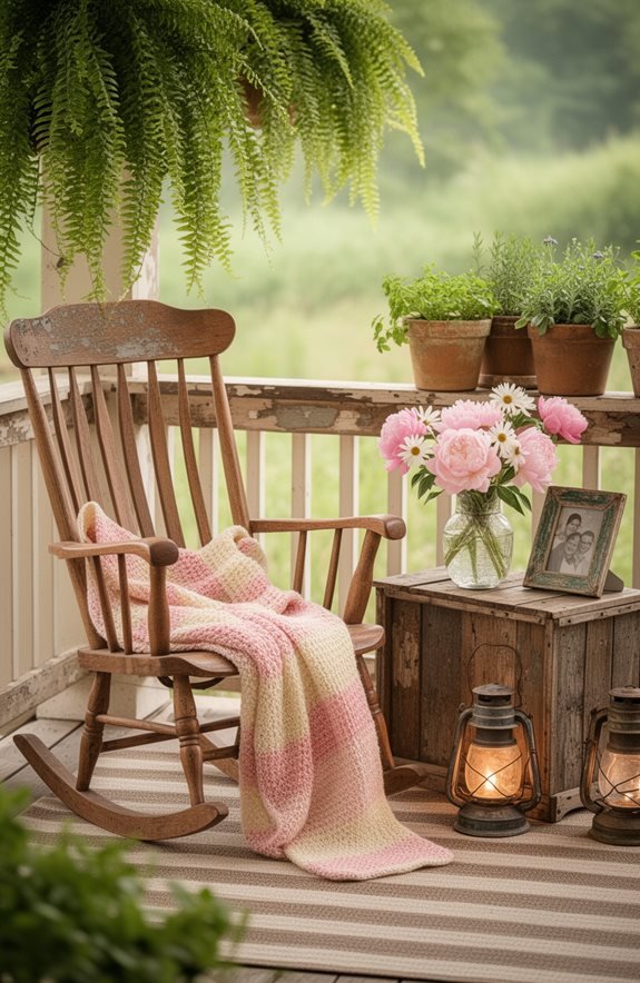 sentimental vintage porch decor