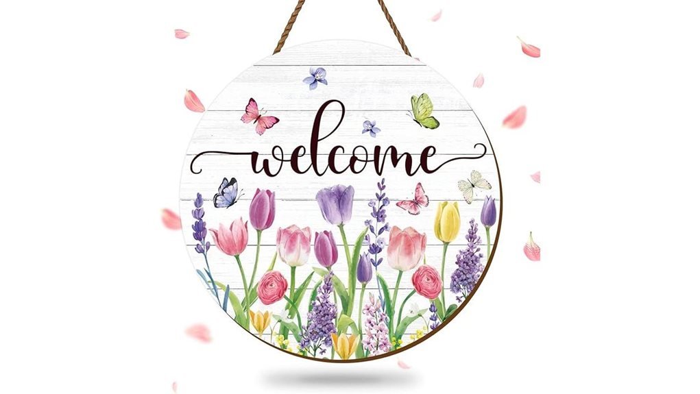 spring tulip door sign