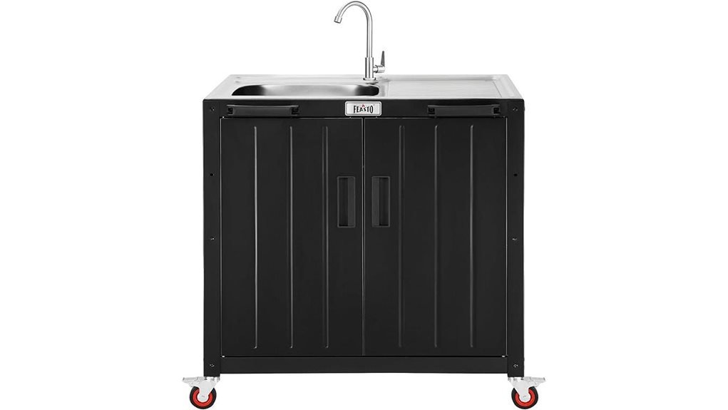 stainless steel outdoor kitchen