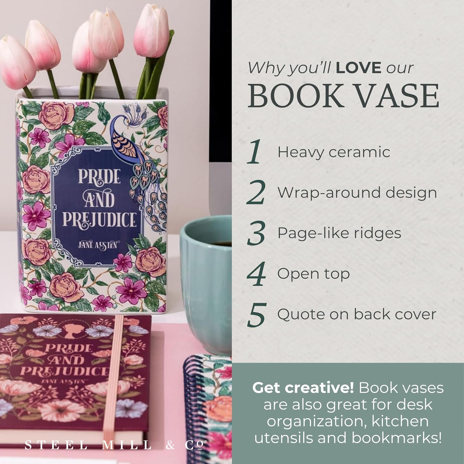 Steel Mill Book-Shaped Decorative Vase