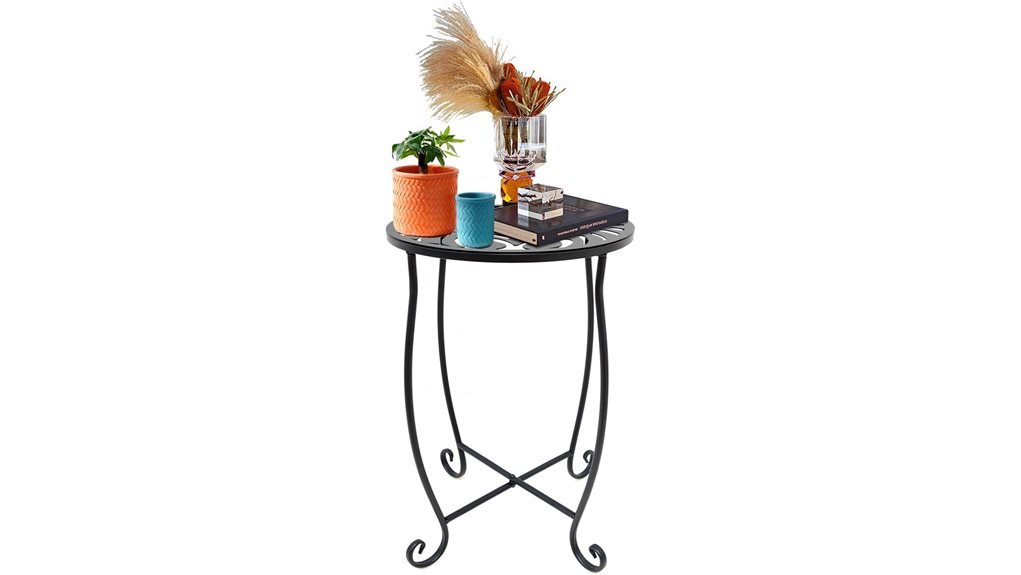 stylish outdoor metal table