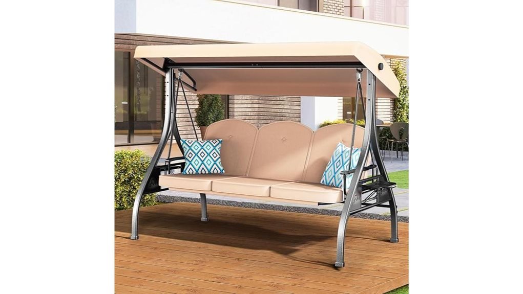 swing with canopy stand