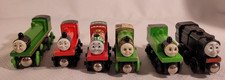 Thomas the Train & Friends Lot Mixed 6 Engines & 4 Rail Cars Wooden Magnets