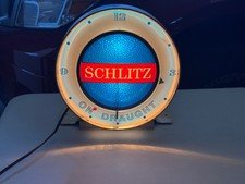 Vintage 1961 Schlitz On Draught Motion Beer Clock-Works-Nice