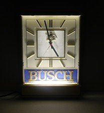 Vintage 1989 Anheuser Busch Beer Wall/Mantle Light Up Bar Clock 19x13x4