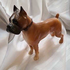 Vintage BREYER Chestnut Male Boxer Dog 8.5" tall Vinyl Collar