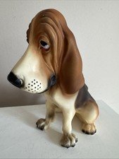 Vintage Breyer Jolly Cholly Basset Hound #326 Brown Tricolor Dog Red in Eyes