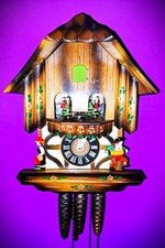 Vintage Classic SCHMECKENBECHER Musical 1 Day Cuckoo Clock #206, Intact! Odd Clk