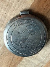 Vintage Disney Mickey Mouse INGERSOLL Pocket Watch BACK Untested Movement