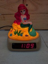 Vintage Disney's The Little Mermaid Alarm Clock by Fantasma WORKS GREAT #D