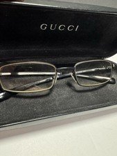 VINTAGE Gucci GG 1705 3M3 Black Rectangle Eyeglasses Frames 51 / 18 135 Italy