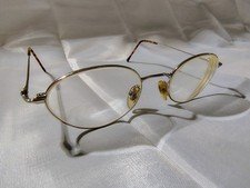 Vintage Gucci GG 2624 Eyeglasses Gold Made In Italy 48-19-140 Designer Frames