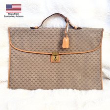 Vintage GUCCI Laptop Briefcase Bag Portfolio Document Case GG Boston Womens Mens