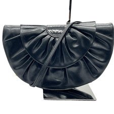 Vintage GUCCI Leather Shoulder Bag Semi Shoulder Purse Authentic from JAPAN