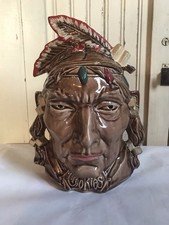 Vintage MCCOY Native American Indian Head COOKIE JAR USA