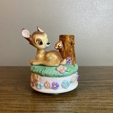VTG Working Schmid Disney Bambi Music Box Rotates - Video