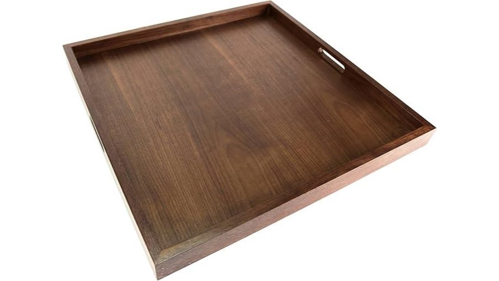walnut wooden serving tray