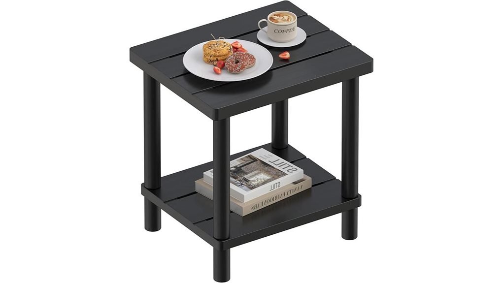 weather resistant bamboo side table