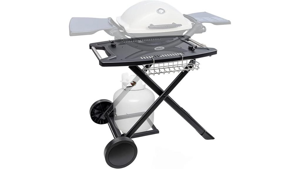 weber q gas grill cart