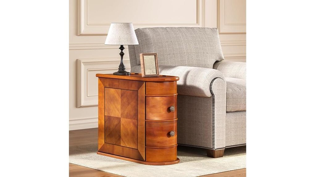 wood end table drawers