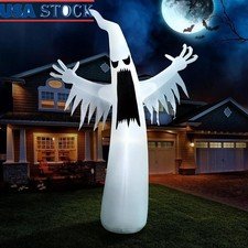 12ft Halloween Inflatable Ghost Yard Decoration W/ LED Lights Outdoor Decor New
