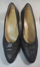 1980s Vintage Gucci Lizard - Leather Heels - Women's 37B - Serial # 10122240