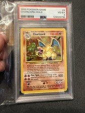 1999 POKEMON BASE SET UNLIMITED #4 CHARIZARD-HOLO PSA 4