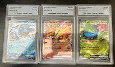 2023 Pokemon Japanese Charizard Blastoise Venusaur Set TCC Graded Gem Mint 10