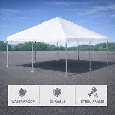 20 x 20 Canopy Party Tent White Commercial Backyard Event Gazebo with Frame