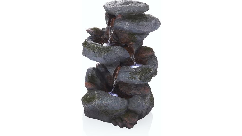 22 inch tiered waterfall fountain