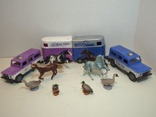 2 Ea Stablemate Breyer Farms/Unicorn Magic Land Rover Truck & Tag-a-Long Trailer