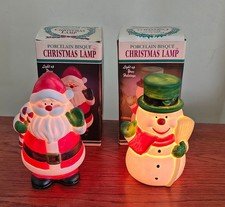 Vintage Snowman Lamp