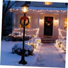 44" Solar Christmas Lamp Posts,Outdoor Decorative Christmas Light 1 Pack