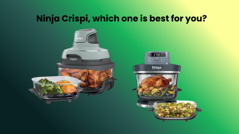 Ninja Crisp air fryers displayed with cooked meals, showcasing options for healthy cooking. Explore which Ninja Crisp model suits your culinary needs best.