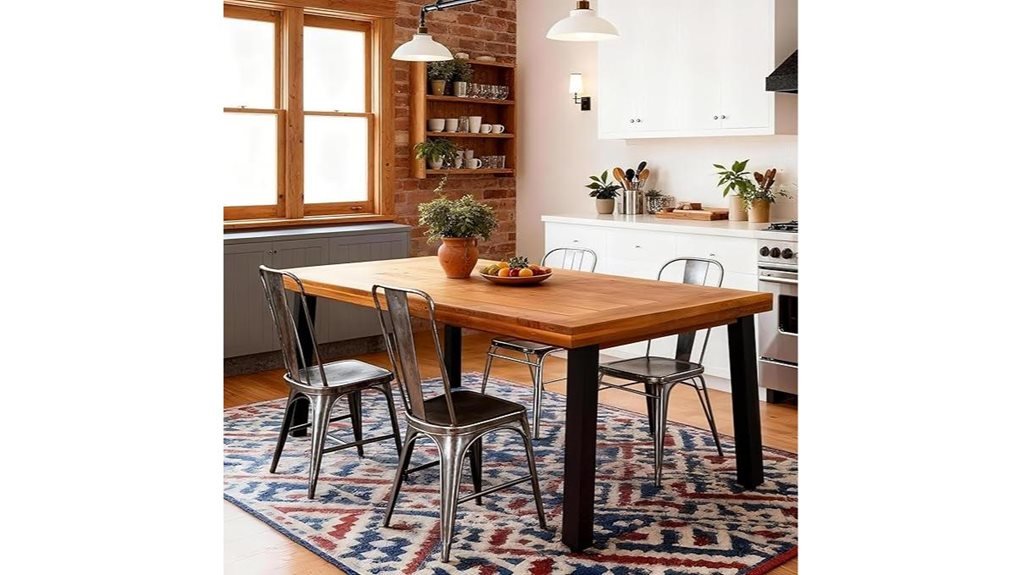 acacia wood dining table