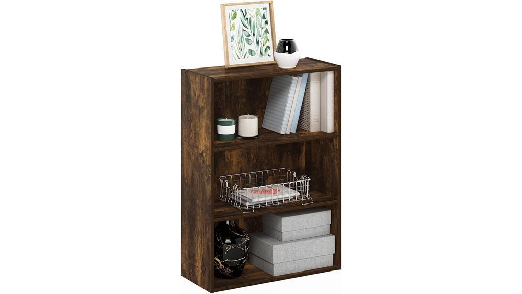 amber pine bookshelf stand