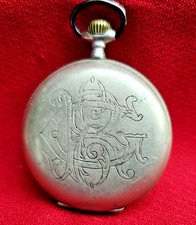 Antique OMEGA Pocket Watch 1908 Working Engraved Monogram